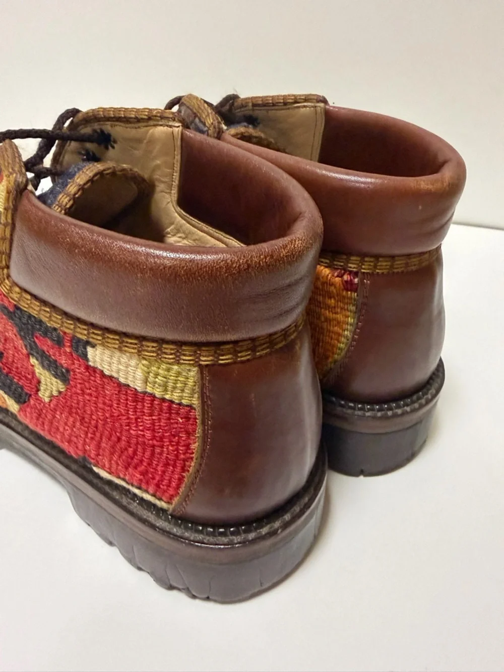 Turkish Kilim Tapestry Ankle Boots - Picture 2 of 3
